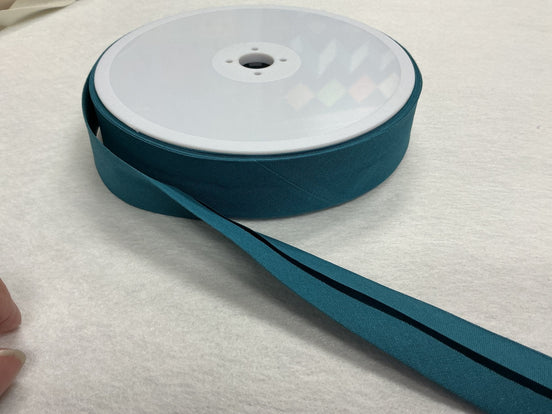 1" Single fold bias tape #126 100% Cotton Teal (can be used as 1/2" double fold)