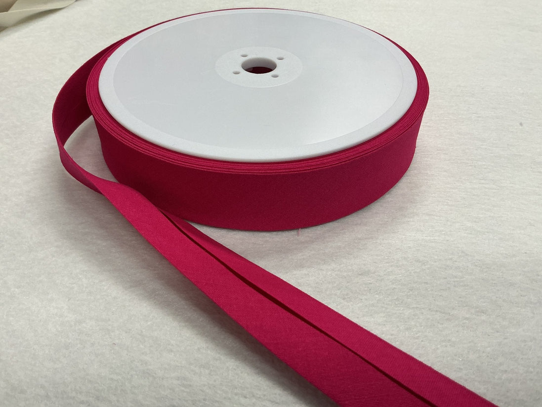 1" Single fold bias tape #178 100% Cotton Dk Pink (can be used as 1/2" double fold)