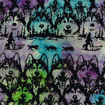 Huskies Dog Sled Batik