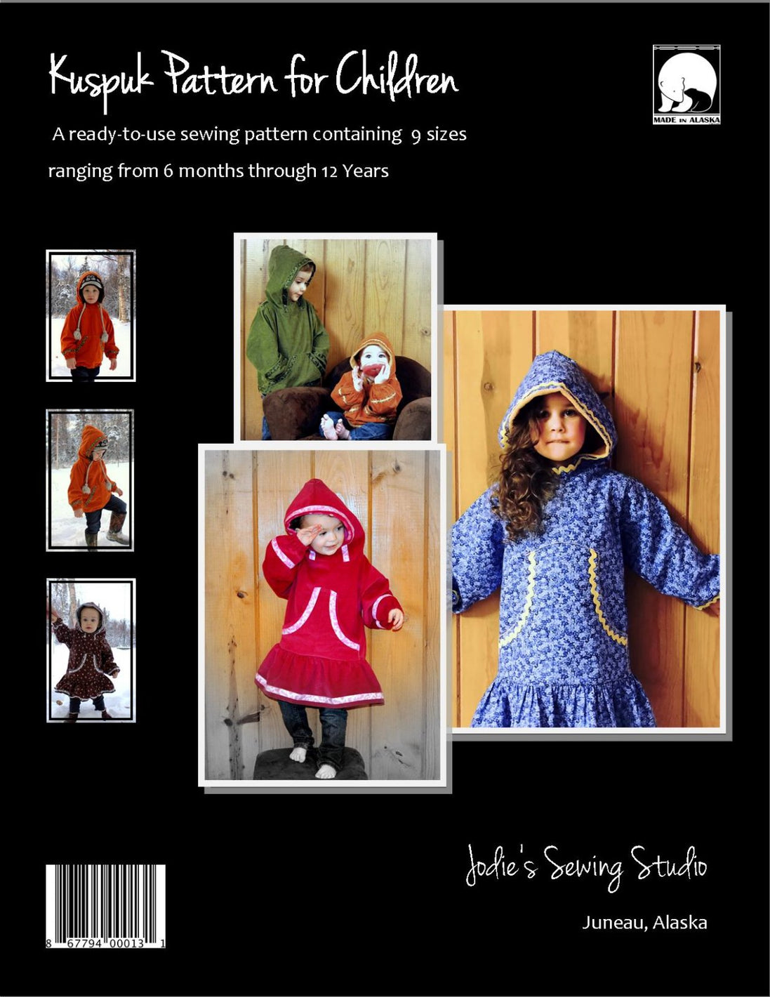 Jodie's Sewing Studio Kuspuk Pattern for Children Size's 6 months - 12 years