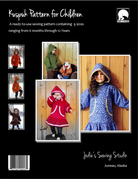 Jodie's Sewing Studio Kuspuk Pattern for Children Size's 6 months - 12 years
