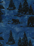 Hoffman Batik Bear & Pines Midnight