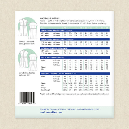 Cashmerette Pattern- Lenox Shirtdress