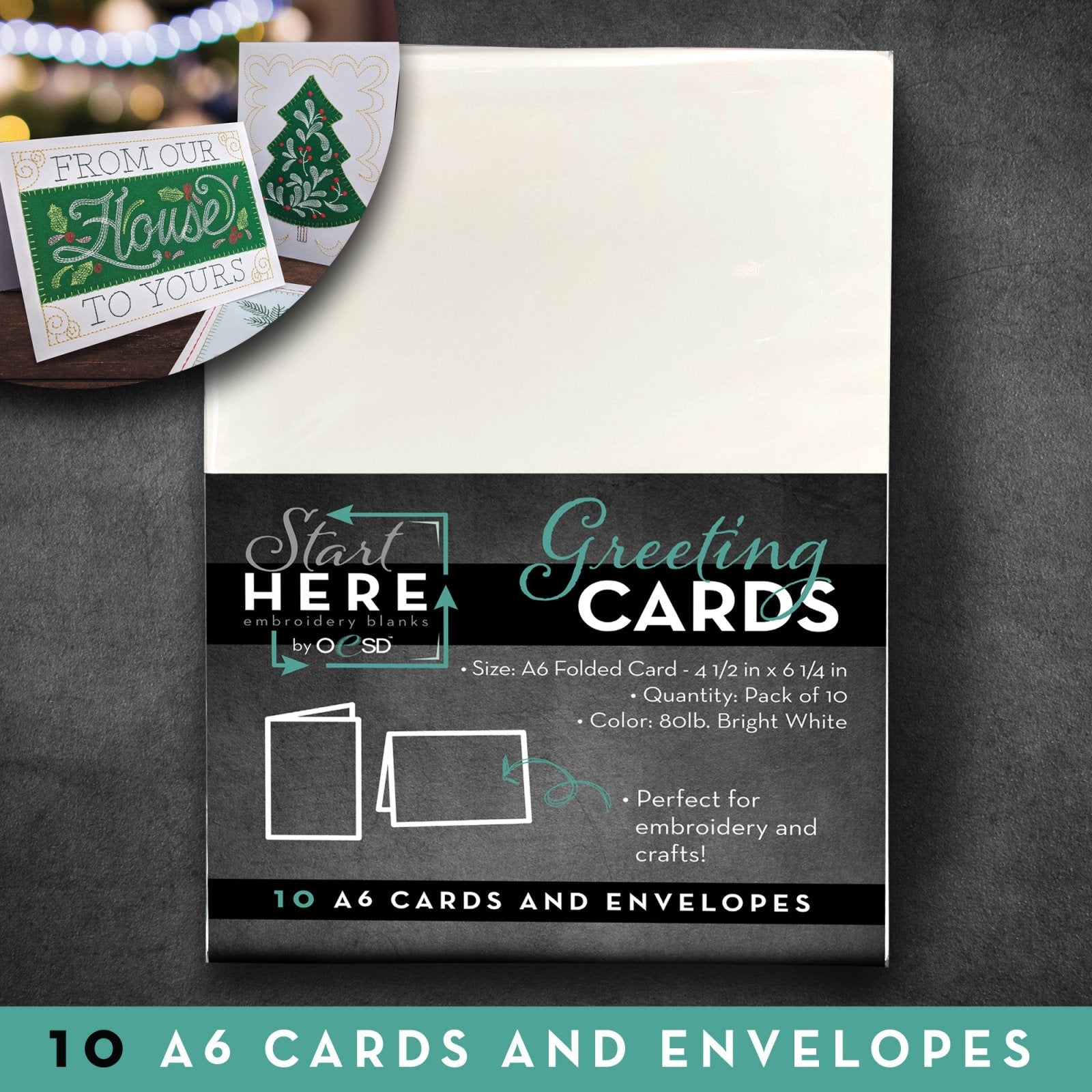 OESD A6 Blank Slate Greeting Cards