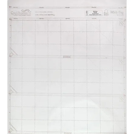 Quilting grid mat with grid lines on a white background