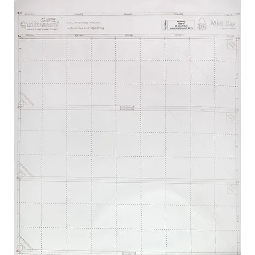 Quilting grid mat with grid lines on a white background