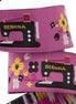 Jacquard Trim Black Sewing Machine on Pink