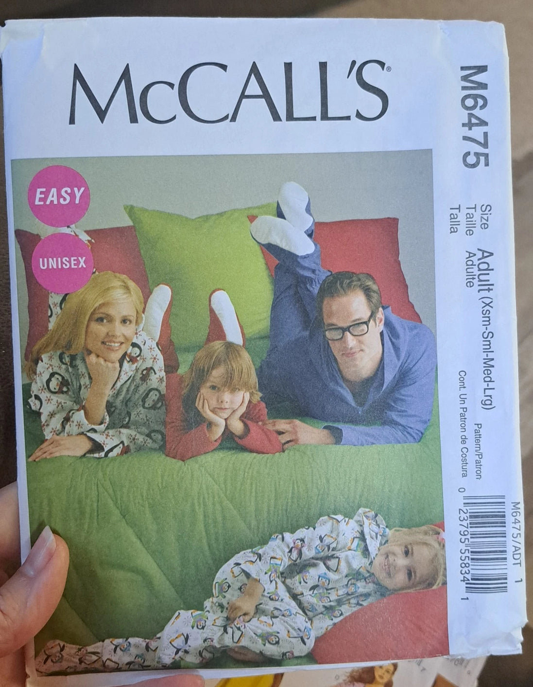 McCall M6475 Unisex Footie Pajamas