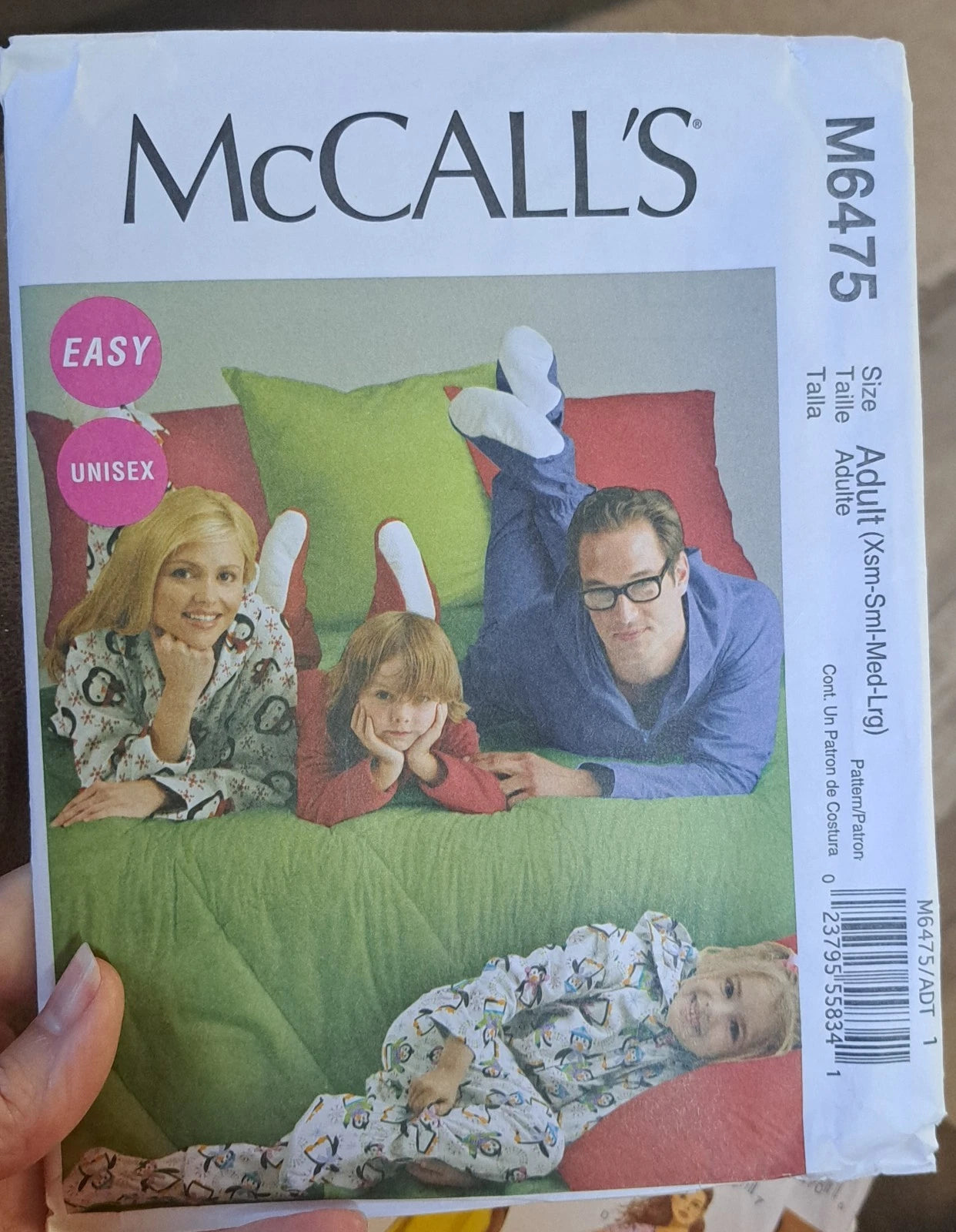 McCall M6475 Unisex Footie Pajamas