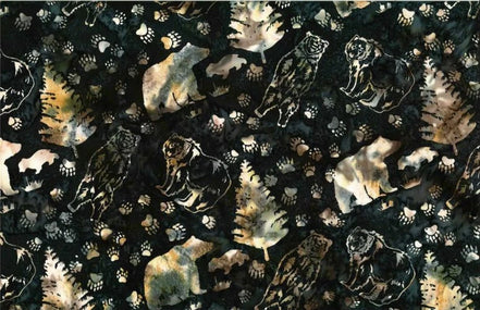 Bali Batik Grizzly Bears Blacklight