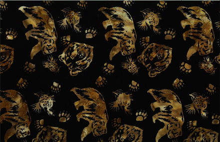 Bali Batik Grizzly Bear & Pine Cones Caramel