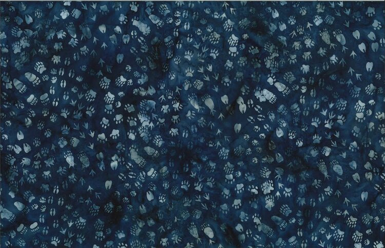 Bali Batik Wildlife Paws Denim