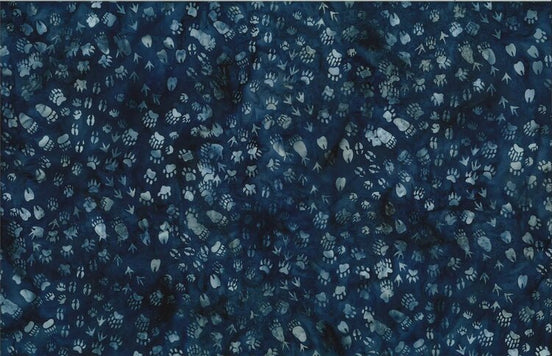 Bali Batik Wildlife Paws Denim