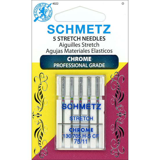 Chrome Stretch Schmetz Needle 5 ct Size 75/11