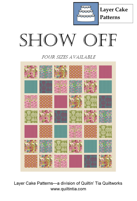Show Off Layer Cake Quilt Pattern Multi size
