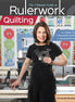 Book cover of 'The Ultimate Guide to Rulerwork Quilting' with a woman holding a ruler in a quilting studio.