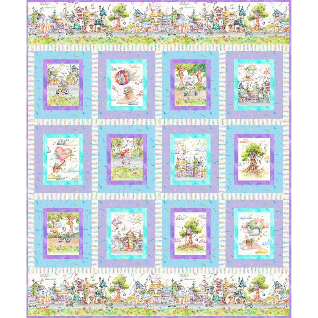 Whiskerville Quilt Kit 61" by 72"