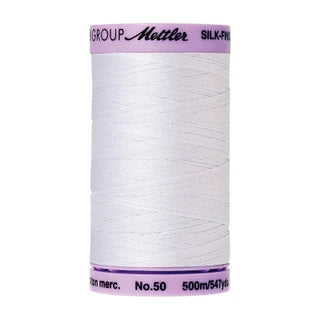 Mettler Silk Finish 50wt 100% Cotton 9104-2000 White