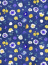 Faith Digital Tossed Flowers Royal Blue